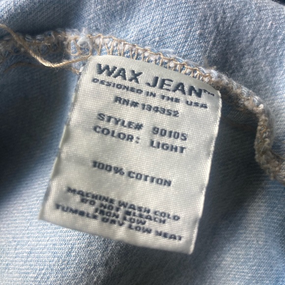 Wax Jean Light Wash Distressed Denim Jacket Medium - Picture 4 of 7